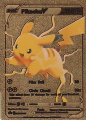 CUSTOM PLASTIC CARD: Pikachu V swsh063